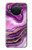 S3896 Stries d'or en marbre violet Etui Coque Housse pour Nokia X10