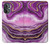 S3896 Stries d'or en marbre violet Etui Coque Housse pour OnePlus Nord N20 5G