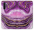 S3896 Stries d'or en marbre violet Etui Coque Housse pour OnePlus Nord