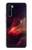 S3897 Espace nébuleuse rouge Etui Coque Housse pour OnePlus Nord