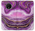 S3896 Stries d'or en marbre violet Etui Coque Housse pour OnePlus 7T