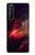 S3897 Espace nébuleuse rouge Etui Coque Housse pour Sony Xperia 1 II