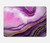 S3896 Stries d'or en marbre violet Etui Coque Housse pour MacBook Air 13″ - A1932, A2179, A2337