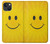 S1146 Sourire Soleil Jaune Etui Coque Housse pour iPhone 14