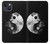 S1372 Lune Yin-Yang Etui Coque Housse pour iPhone 14