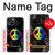 S2356 Signe de paix Etui Coque Housse pour iPhone 14