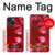 S2480 Tie dye rouge Etui Coque Housse pour iPhone 14