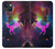 S2486 Arc en ciel espace de nébuleuse Licorne Etui Coque Housse pour iPhone 14