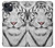 S2553 Tigre blanc Etui Coque Housse pour iPhone 14