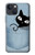 S2641 Noir Chat Poche Etui Coque Housse pour iPhone 14