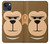 S2721 Mignon grincheux Singe Dessin animé Etui Coque Housse pour iPhone 14
