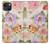 S3035 Peinture douce Fleur Etui Coque Housse pour iPhone 14