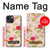 S3037 Jolie Flora Rose Cottage Etui Coque Housse pour iPhone 14