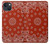 S3355 Motif Bandana Rouge Etui Coque Housse pour iPhone 14