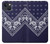 S3357 Marine Bleu Bandana Motif Etui Coque Housse pour iPhone 14