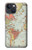 S3418 Carte du monde millésimé Etui Coque Housse pour iPhone 14