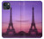 S3447 Paris Eiffel Le coucher du soleil Etui Coque Housse pour iPhone 14