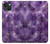 S3713 Graphique violet améthyste à quartz imprimé Etui Coque Housse pour iPhone 14