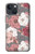 S3716 Motif floral rose Etui Coque Housse pour iPhone 14
