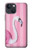 S3805 Flamant Rose Pastel Etui Coque Housse pour iPhone 14