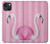 S3805 Flamant Rose Pastel Etui Coque Housse pour iPhone 14