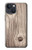 S3822 Graphique de la texture du bois imprimé Etui Coque Housse pour iPhone 14