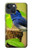 S3839 Oiseau bleu du bonheur Oiseau bleu Etui Coque Housse pour iPhone 14