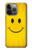 S1146 Sourire Soleil Jaune Etui Coque Housse pour iPhone 14 Pro