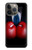 S2261 Homme d'affaires Noir Costume avec des gants de boxe Etui Coque Housse pour iPhone 14 Pro