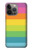S2363 Arc en ciel Motif Etui Coque Housse pour iPhone 14 Pro