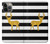 S2794 Noir et blanc rayé cerf d'or Sparkles Etui Coque Housse pour iPhone 14 Pro