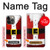 S2846 Costume de Noël Père Noël Rouge Etui Coque Housse pour iPhone 14 Pro