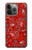 S3354 Rouge classique Bandana Etui Coque Housse pour iPhone 14 Pro