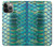 S3414 Vert Serpent Échelle graphique Imprimer Etui Coque Housse pour iPhone 14 Pro