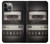 S3501 Lecteur cassette millésimé Etui Coque Housse pour iPhone 14 Pro