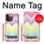 S3514 Arc en ciel Zigzag Etui Coque Housse pour iPhone 14 Pro
