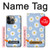 S3681 Motif de fleurs de marguerite Etui Coque Housse pour iPhone 14 Pro