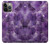 S3713 Graphique violet améthyste à quartz imprimé Etui Coque Housse pour iPhone 14 Pro
