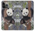 S3793 Peinture de neige mignon bébé panda Etui Coque Housse pour iPhone 14 Pro