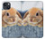 S0242 Lapin mignon Etui Coque Housse pour iPhone 14 Plus