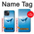 S0843 Baleine bleue Etui Coque Housse pour iPhone 14 Plus
