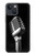 S1672 Rétro Musique Jazz Microphone Etui Coque Housse pour iPhone 14 Plus