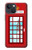 S2059 Angleterre britannique Cabine téléphonique Minimaliste Etui Coque Housse pour iPhone 14 Plus