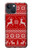 S2835 Renne Motif Tricoté Noël Etui Coque Housse pour iPhone 14 Plus