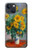 S2937 Claude Monet Bouquet de tournesols Etui Coque Housse pour iPhone 14 Plus