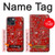 S3354 Rouge classique Bandana Etui Coque Housse pour iPhone 14 Plus