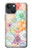 S3705 Fleur florale pastel Etui Coque Housse pour iPhone 14 Plus