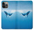 S0843 Baleine bleue Etui Coque Housse pour iPhone 14 Pro Max