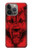 S1090 Rouge Loup Etui Coque Housse pour iPhone 14 Pro Max