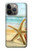 S1117 Étoiles de mer sur la plage Etui Coque Housse pour iPhone 14 Pro Max